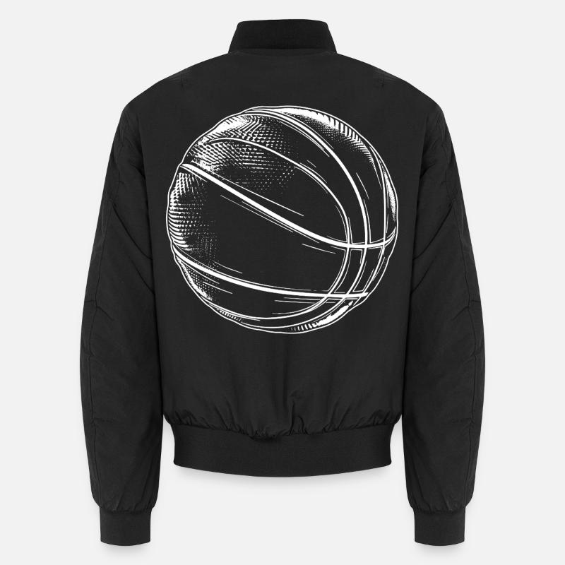 Dessin de basket-ball - Bomber unisexe - noir