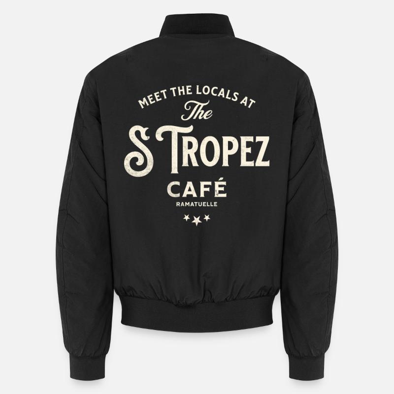 Design typographique vintage St Tropez Café Bomber unisexe