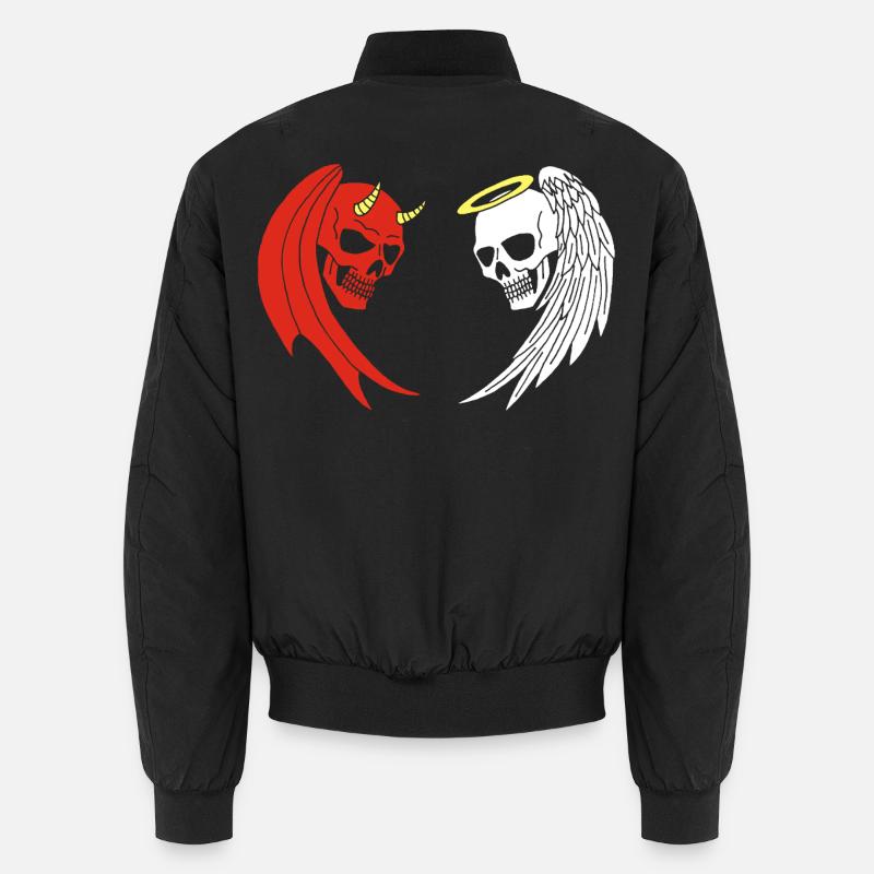 Angel and Demon Skeleton Unisex Bomber Jacket