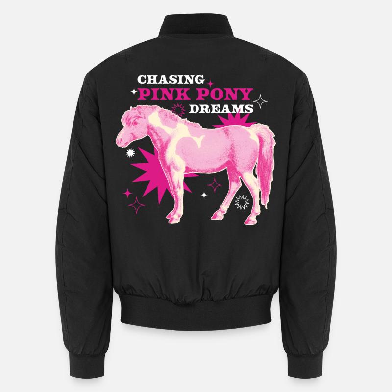Pink Pony Dreams – Magischer Ritt Unisex Bomberjacke