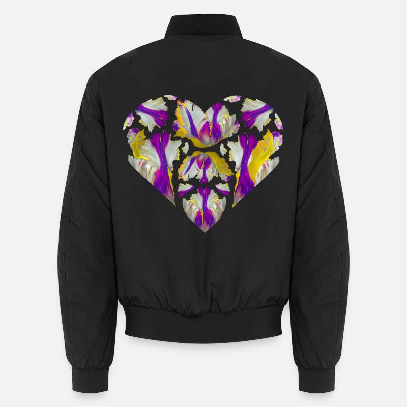Explosion de couleurs en cœur Bomber unisexe