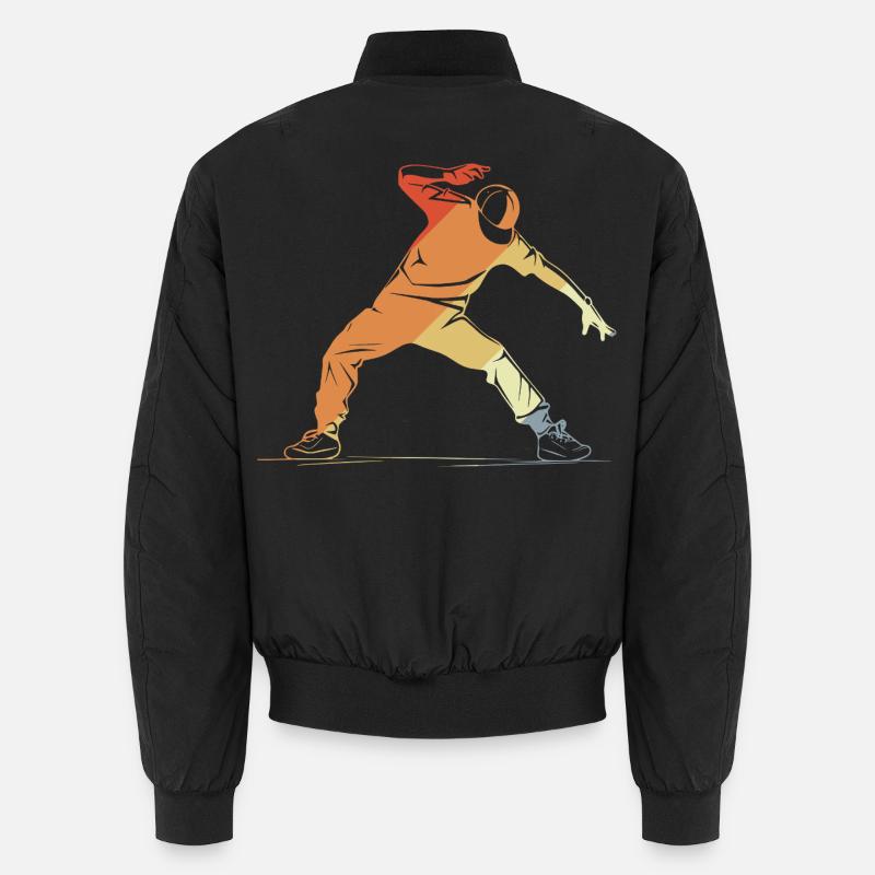 Breakdancer Skizze - Unisex Bomberjacke - Schwarz