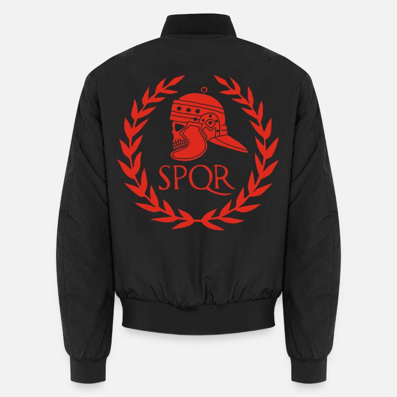 Empire romain et crâne rouge - Bomber unisexe - noir