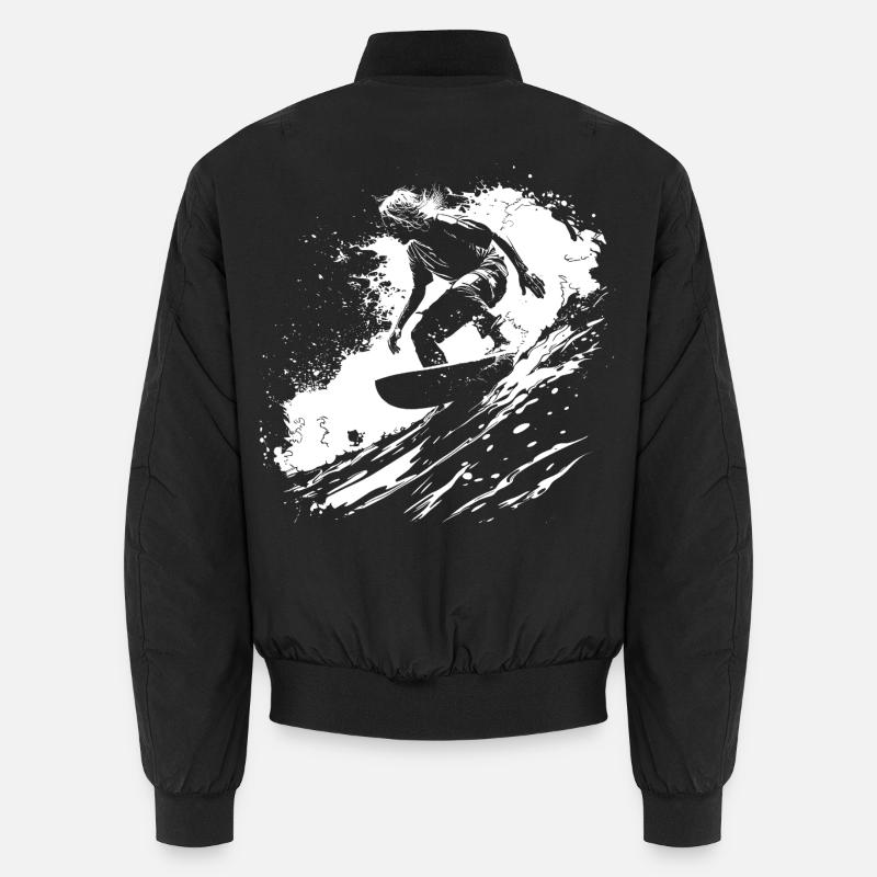 Surfing - Unisex Bomberjacke - Schwarz