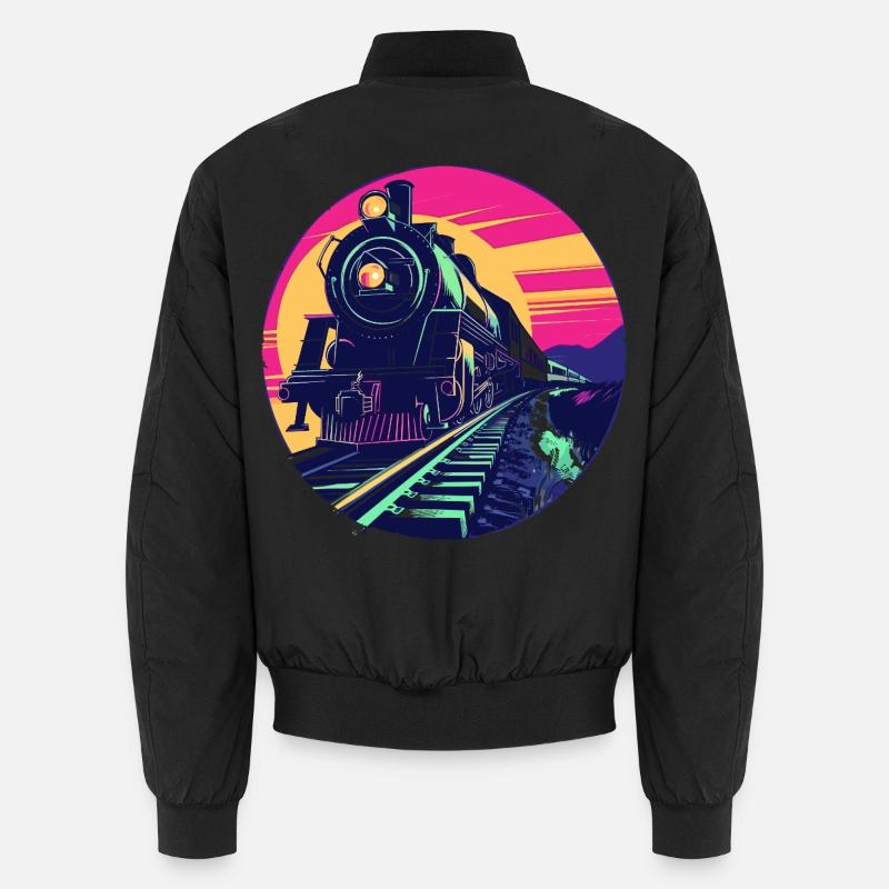 Eisenbahn Illustration Unisex Bomberjacke