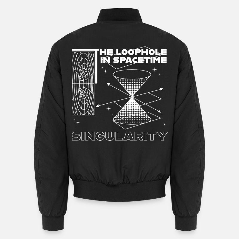 Singularity in the space-time hole - Unisex Bomber Jacket - black