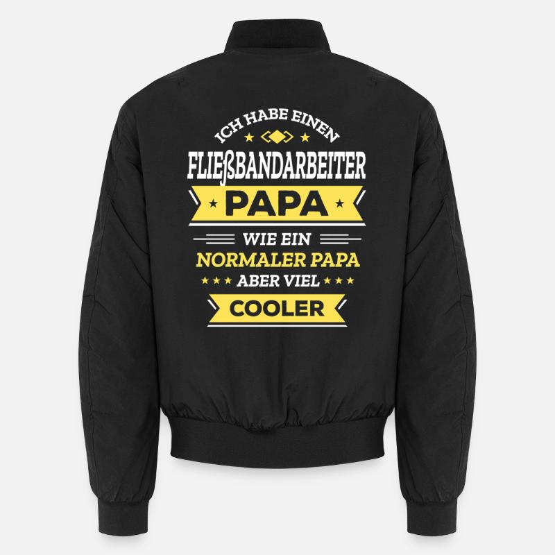 FLIEßBANDARBEITER PAPA - COOLER ALS NORMAL Unisex Bomberjacke