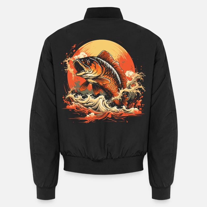 Illustration de pêche Bomber unisexe