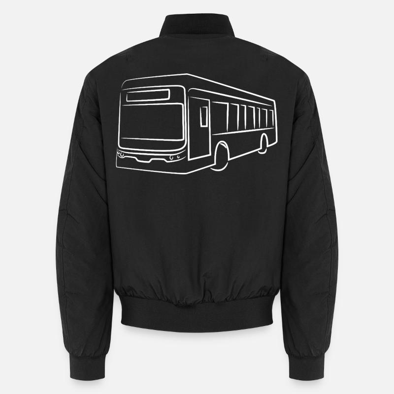 Bus Line Drawing Unisex Bomber Jacket