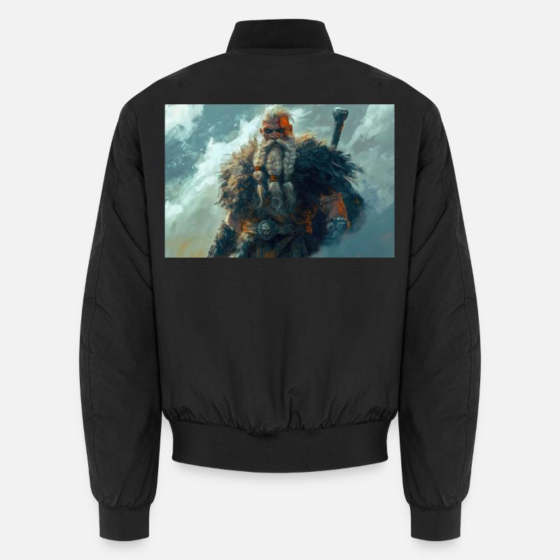 Poster Illustration Viking - Unisex Bomber Jacket - black