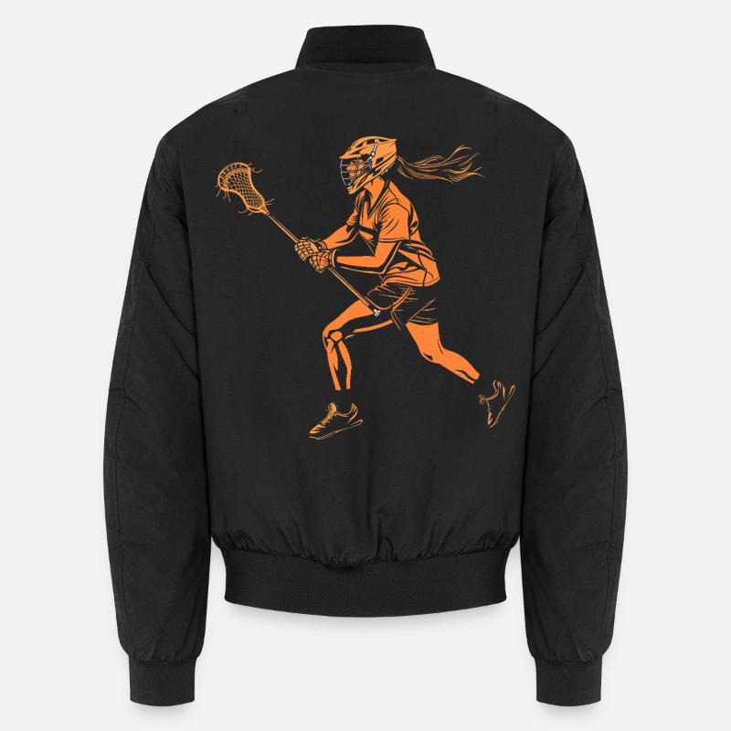 90s lacrosse player - Unisex Bomber Jacket - black