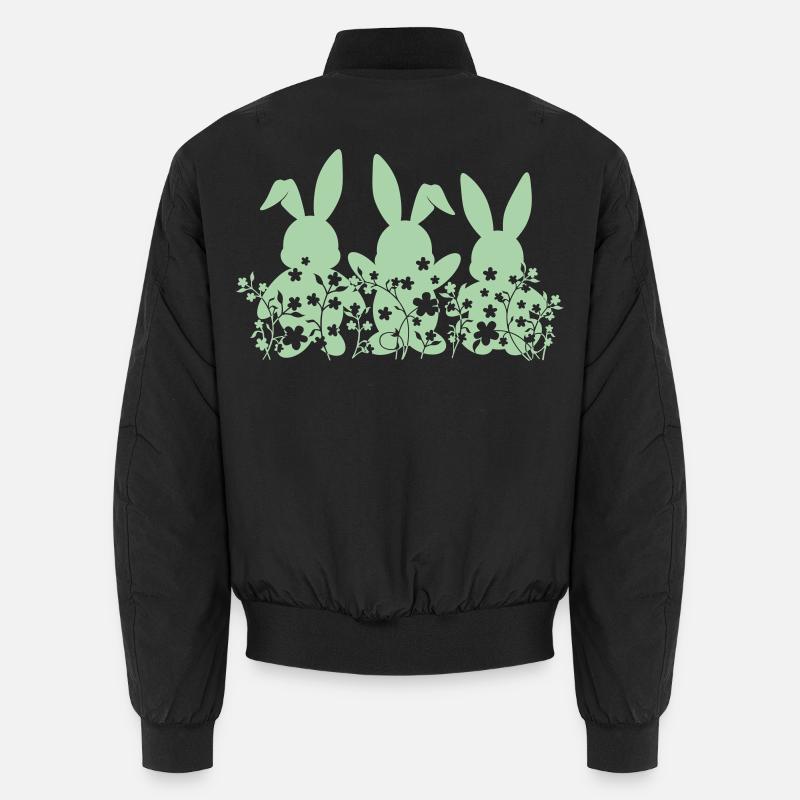 Lapins Fleurs de Pâques Bomber unisexe
