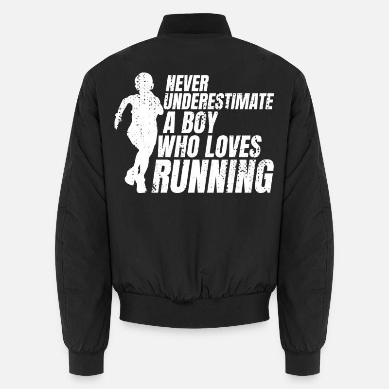 Lustiger Läufer Junge Unisex Bomberjacke