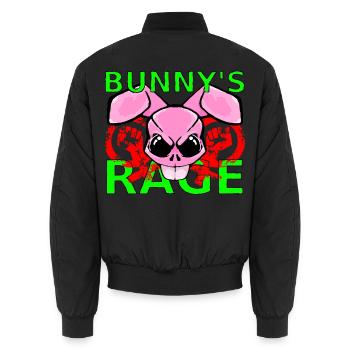 Raging Bunny - Unisex Bomberjacke - Schwarz - Hinten - AI Model Male 185 light (185cm)