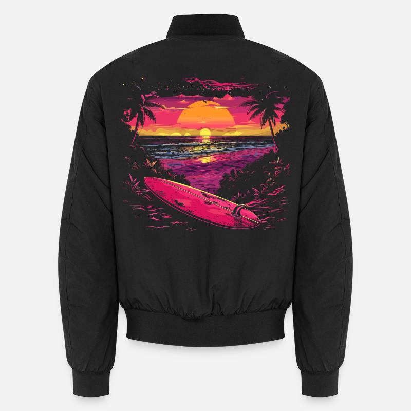 Surfing 90s Look Unisex Bomber Jacket