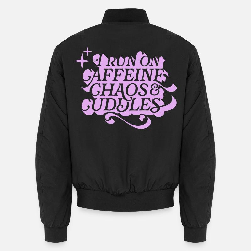Caffeine Chaos Cuddles – Power Mode On Unisex Bomberjacke