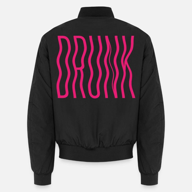 Drunk – Distorted Party Vibe Unisex Bomber Jacket