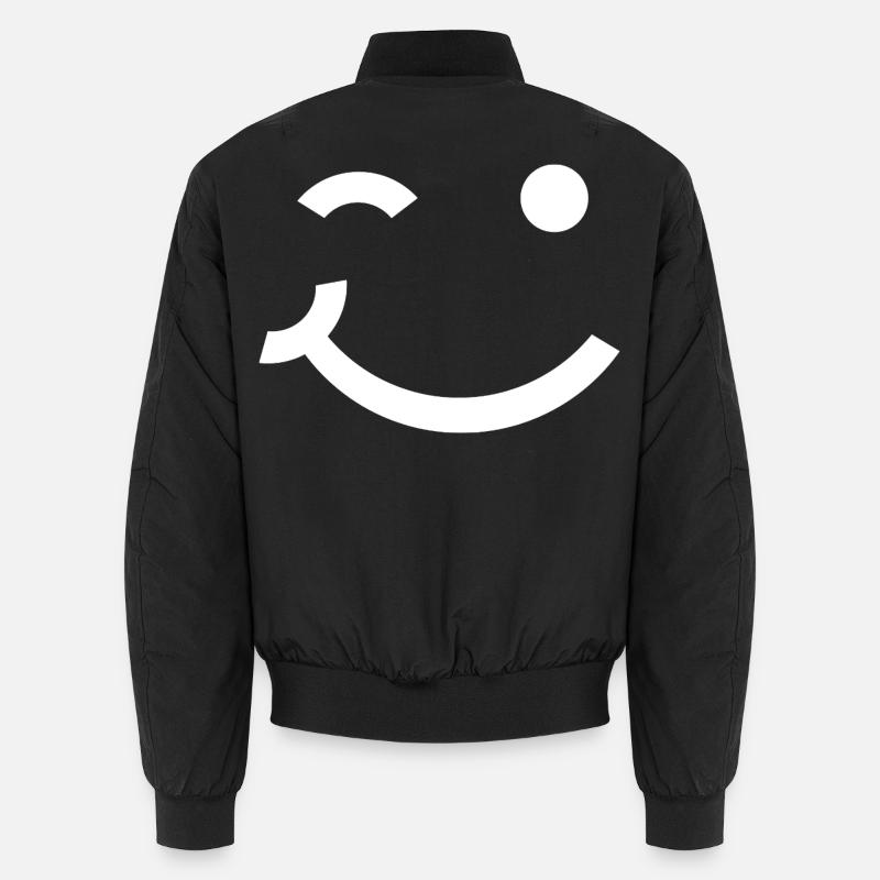 Winking face, Wink smile Unisex Bomber Jacket
