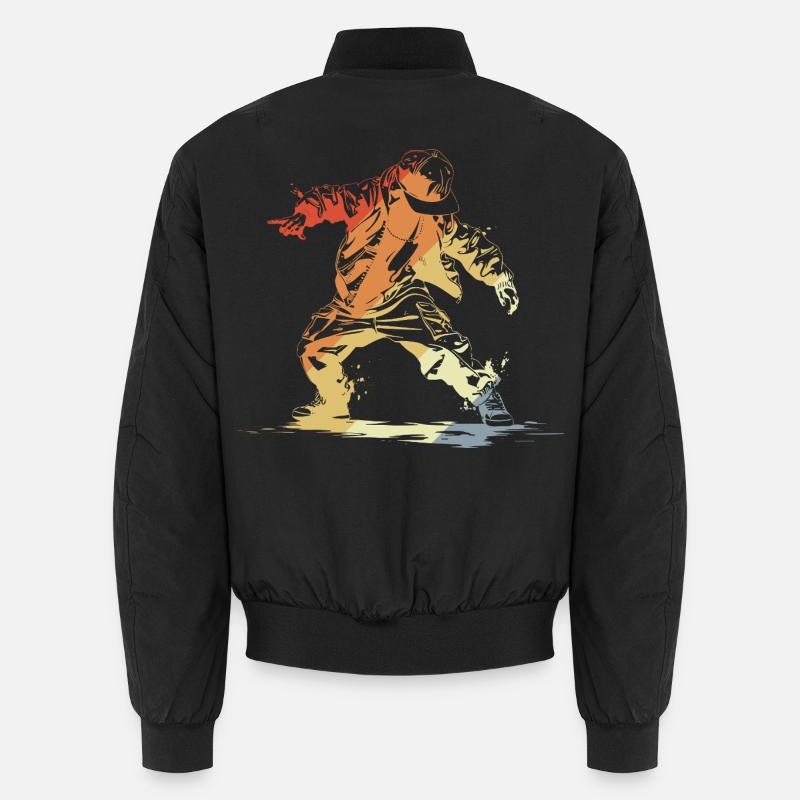 B-Boy Retro - Unisex Bomberjacke - Schwarz