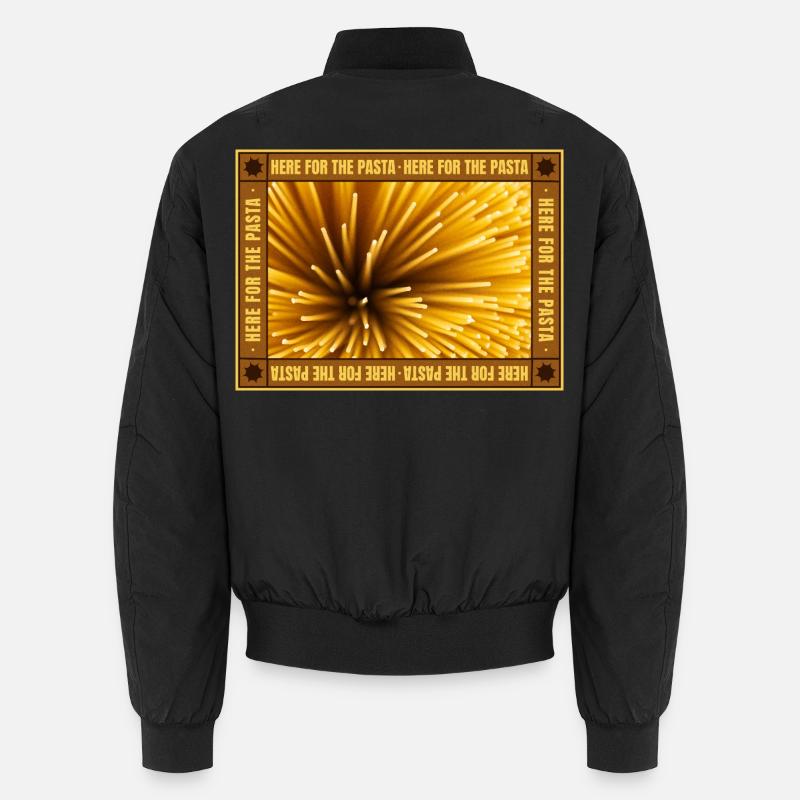 Spaghetti Focus Retro Frame - Unisex Bomber Jacket - black
