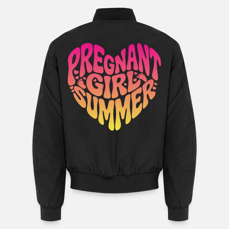 Fille enceinte Été - Bomber unisexe - noir