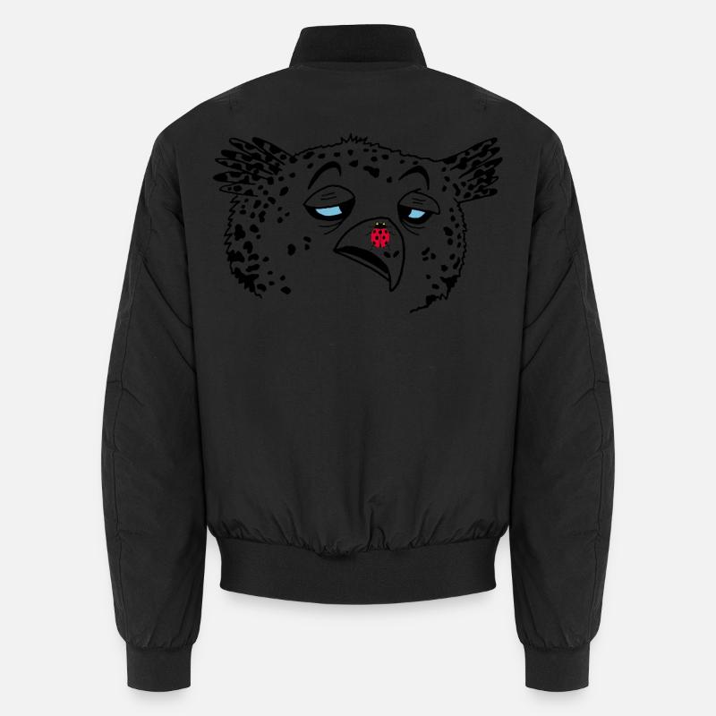 Eule und Marienkäfer - Unisex Bomberjacke - Schwarz