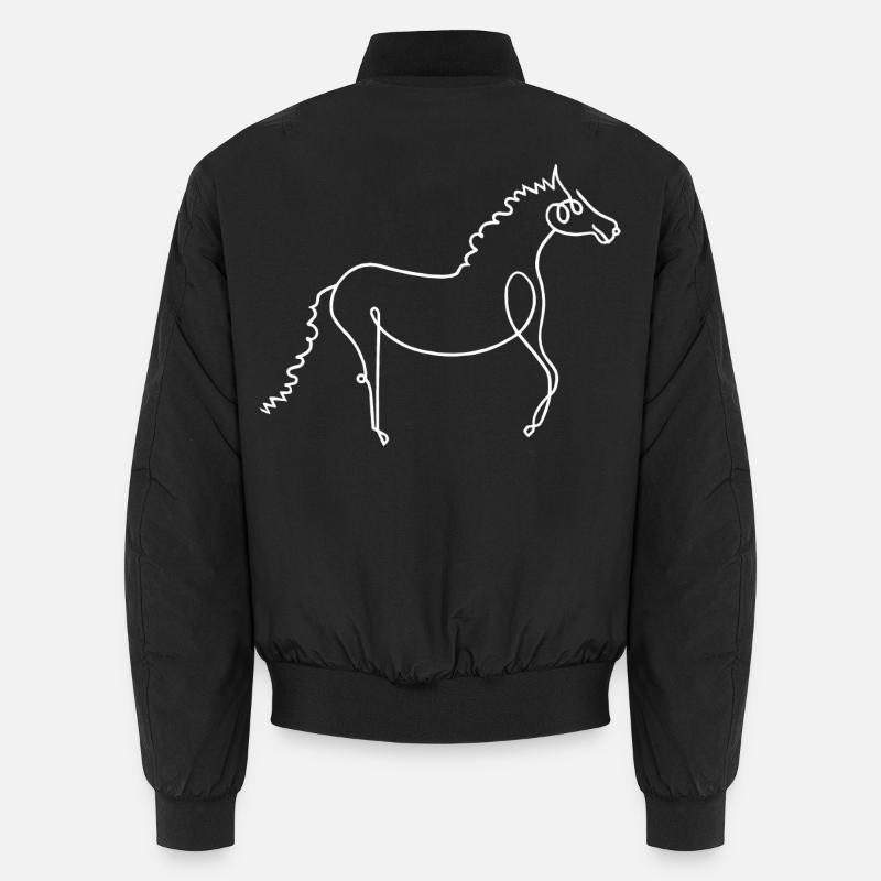 Pferd - Unisex Bomberjacke - Schwarz