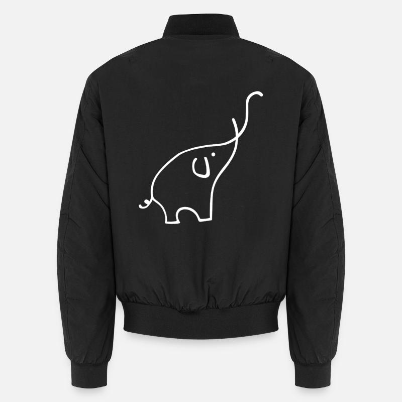 Elefant - Unisex Bomberjacke - Schwarz