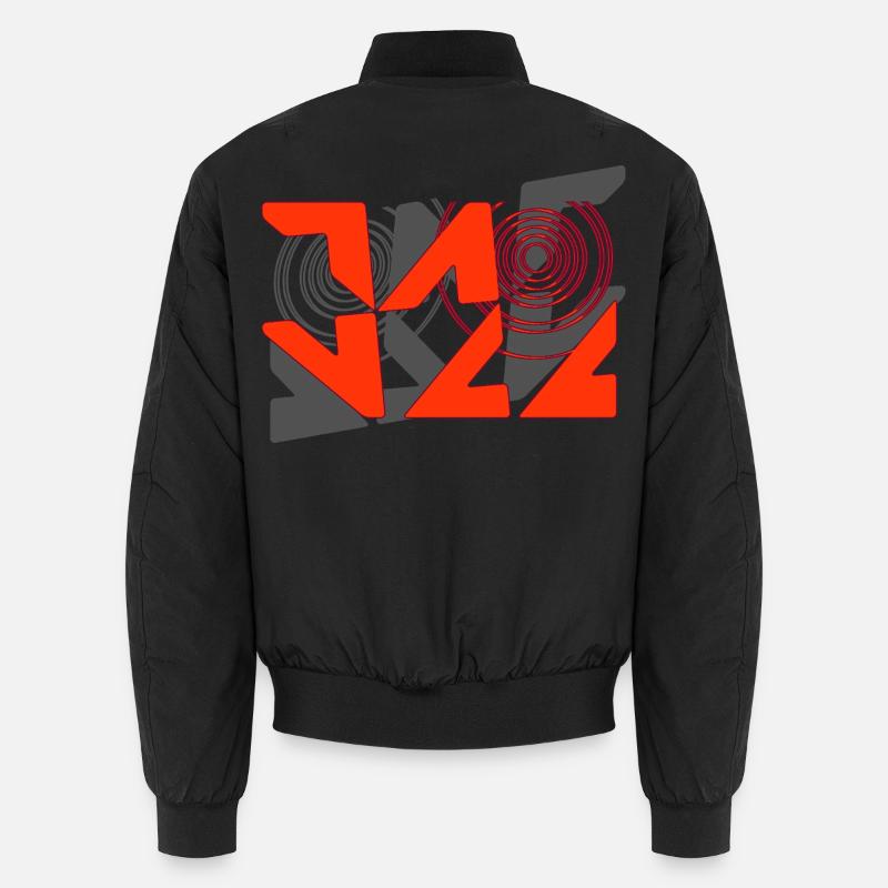 Jazz Graffiti Pattern - Unisex Bomber Jacket - black