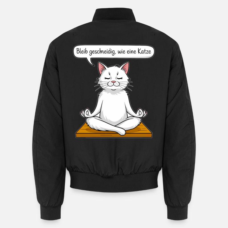 Cat Meditation Unisex Bomber Jacket