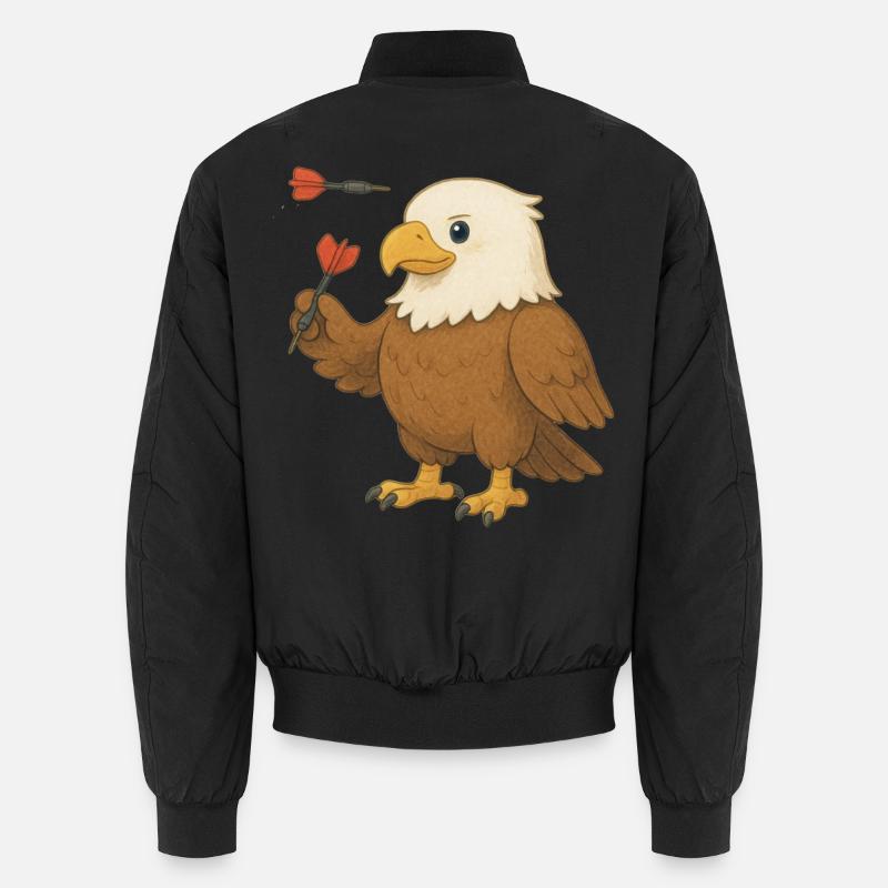 Adler mit Dartpfeilen - Unisex Bomberjacke - Schwarz