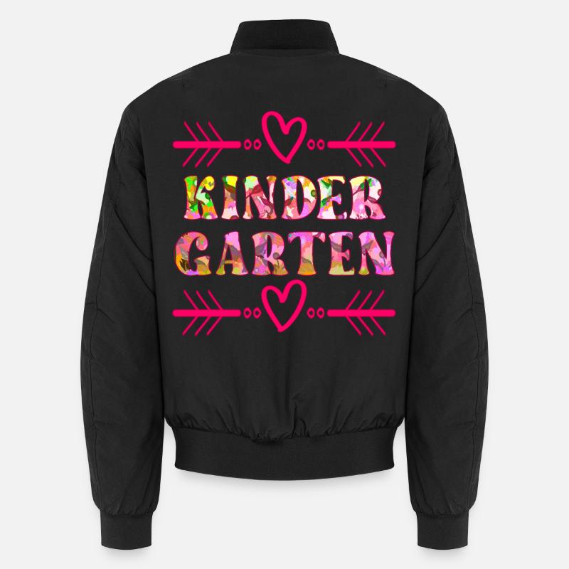 KINDERGARTEN FLORALES MUSTER - Unisex Bomberjacke - Schwarz