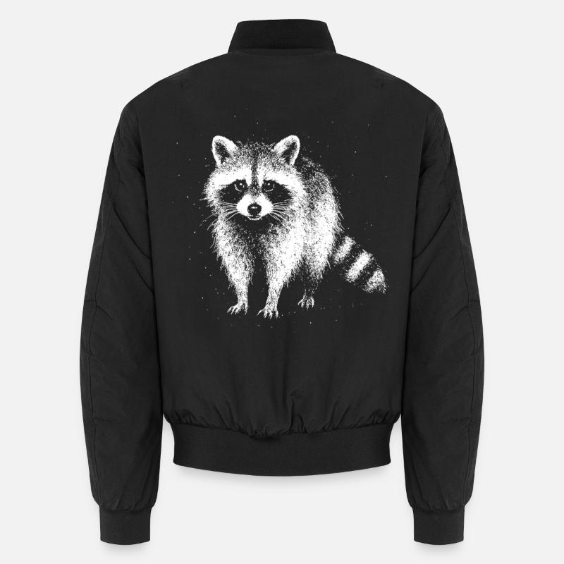 Little raccoon - Unisex Bomber Jacket - black