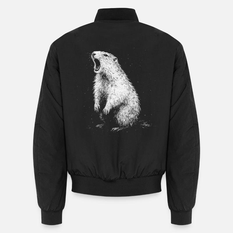 Murmeltier - Unisex Bomberjacke - Schwarz