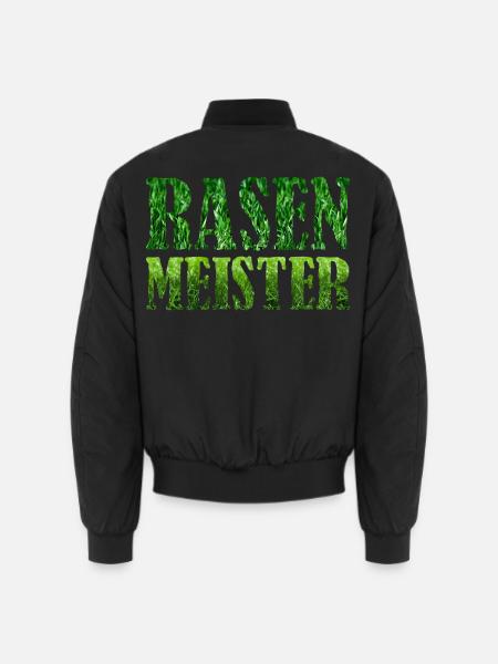 Rasenmeister Rasen mähen Garten Platzwart Fußball - Unisex Bomberjacke - Schwarz