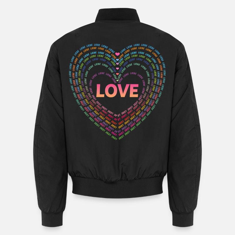 Liebe. - Unisex Bomberjacke - Schwarz