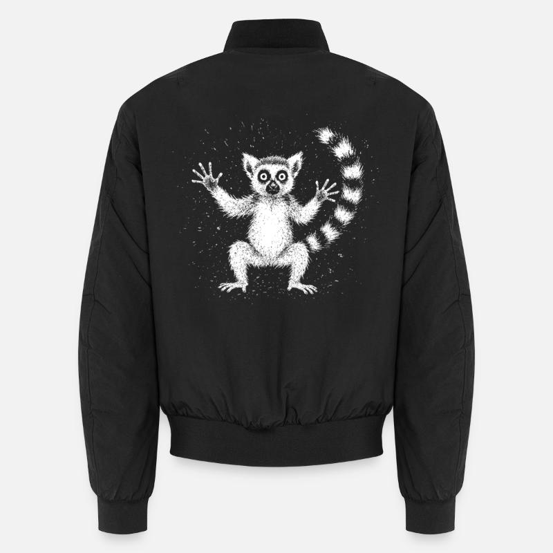 Lemur - Unisex Bomberjacke - Schwarz