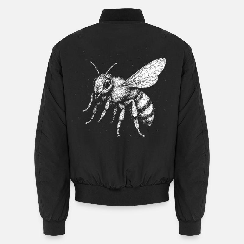 A bee - Unisex Bomber Jacket - black