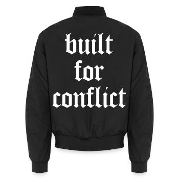 Built for Conflict - Bodybuilding & Gym - Unisex Bomberjacke - Schwarz - Hinten - AI Model Male 185 light (185cm)