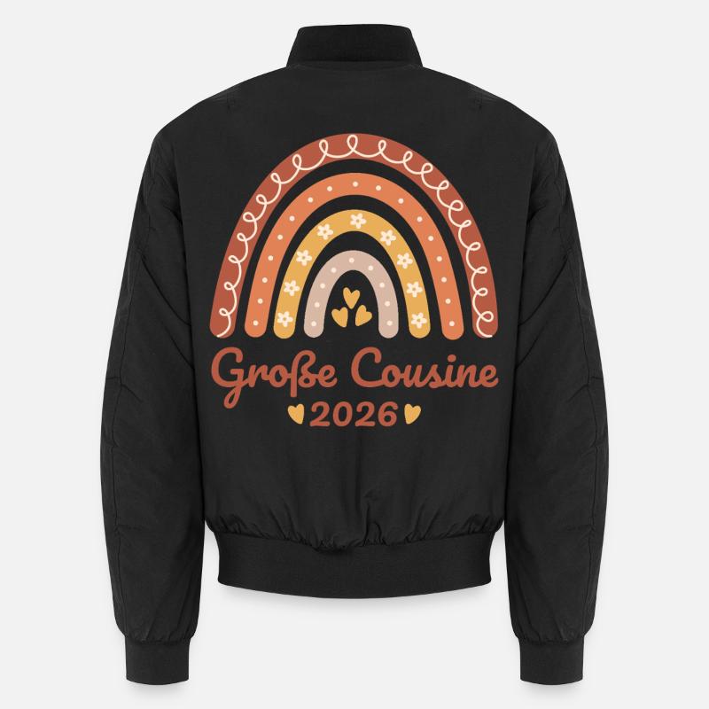 Große Cousine 2026 Regenbogen Unisex Bomberjacke