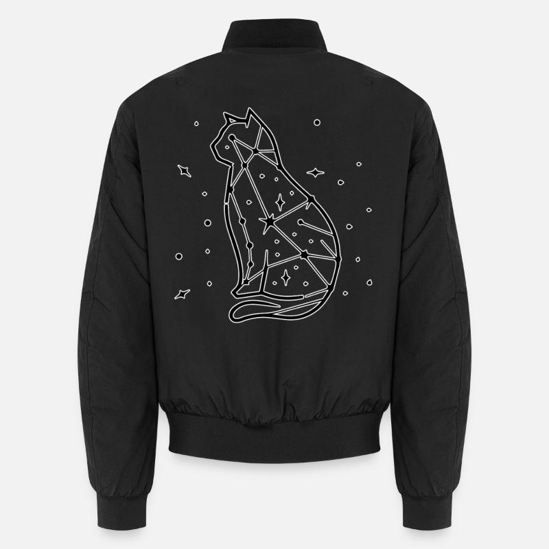 Dessin au trait de chat Bomber unisexe