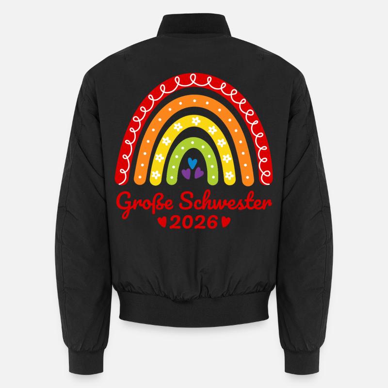 Große Schwester 2026 Regenbogen Unisex Bomberjacke