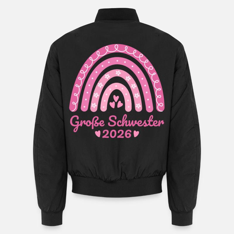 Große Schwester 2026 Regenbogen Unisex Bomberjacke