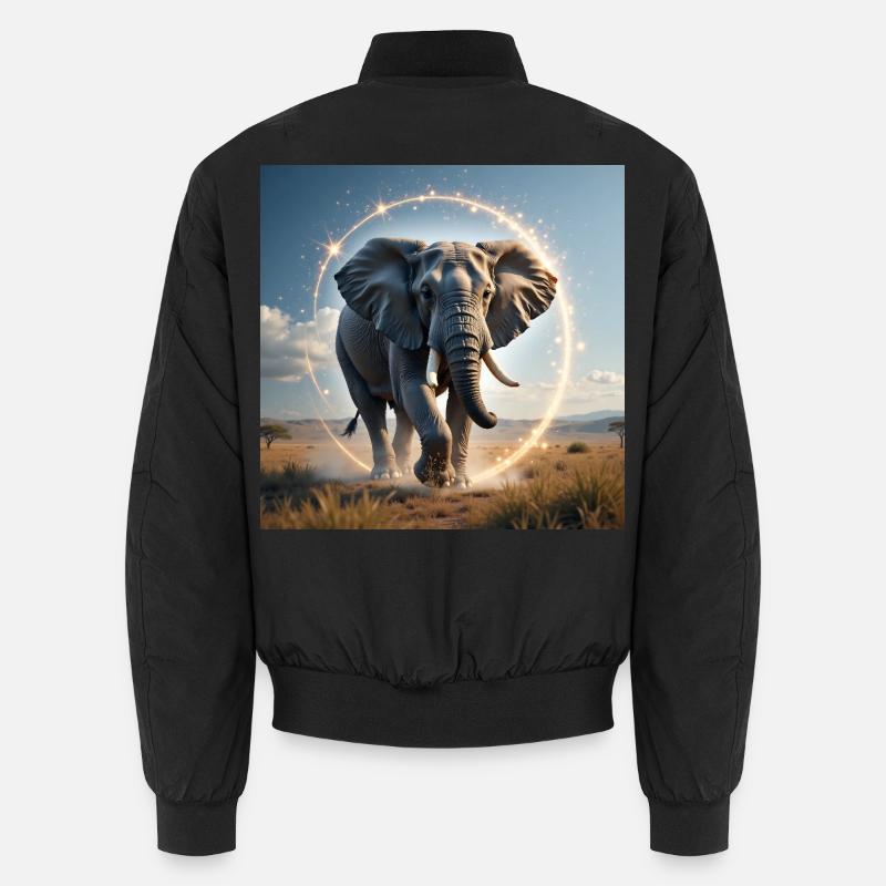 Krafttier Magischer Elefant - Unisex Bomberjacke - Schwarz