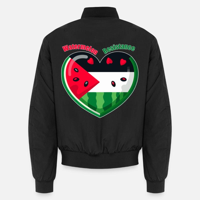 Watermelon Resistance - Unisex Bomber Jacket - black