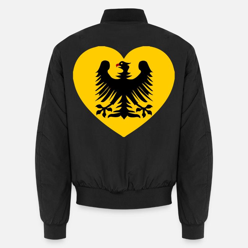 Heraldic eagle emblem in the heart Unisex Bomber Jacket