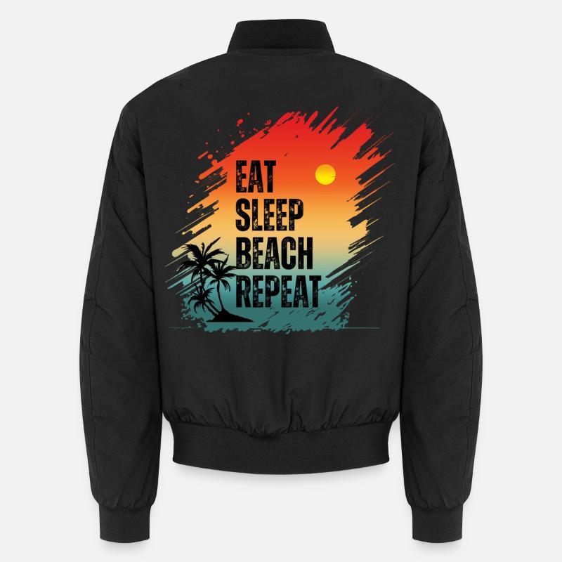 MANGER DORMIR PLAGE RÉPÉTER Bomber unisexe