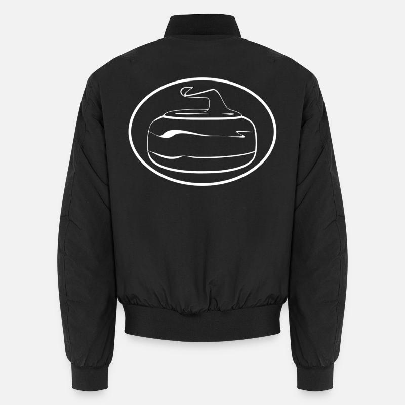 Curling is art - white Unisex Bomber Jacket
