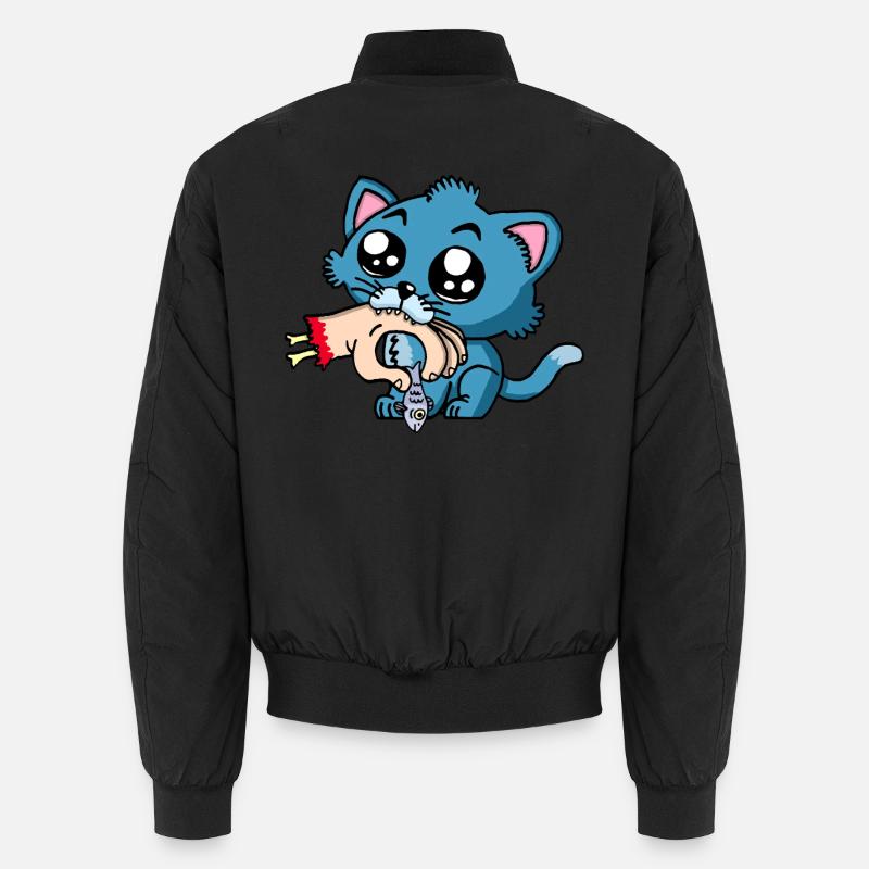 Das Kätzchen hat Hunger! - Unisex Bomberjacke - Schwarz