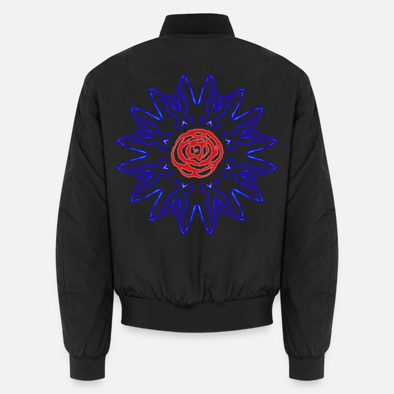 Rose dans le soleil bleu Bomber unisexe